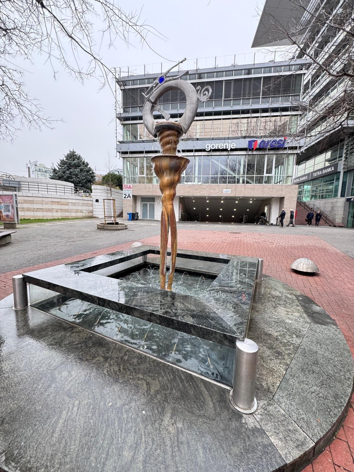 Skúšobná prevádzka fontány