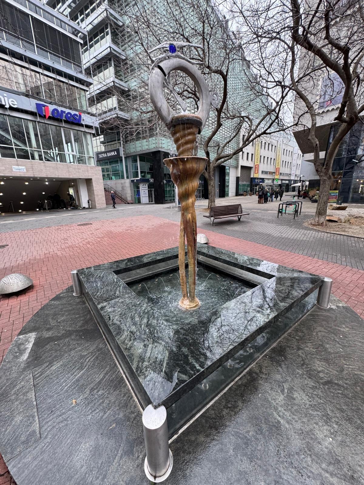 Skúšobná prevádzka fontány